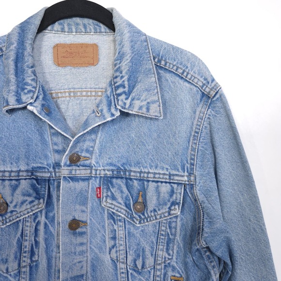 LEVI'S Vintage Denim Jacket‎ Trucker Made in USA Light Blue Classic Fit WPL423 - Picture 14 of 15
